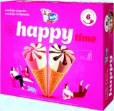 Sladoled Ledo Happy time Vanilija-jagoda, Vanilija-čokolada 6 x 120 ml
