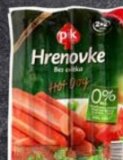 Hrenovke bez ovitka Pik Vrbovec 250 g