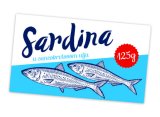 Sardina u ulju, ocijeđena masa: 90 g