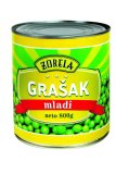 Grašak mladi Zorela, ocijeđena masa: 530 g