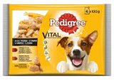 PEDIGREE piletina i povrće, govedina i povrće, 4x100 g