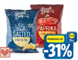 Snack Day Čips rebrasti 250 g