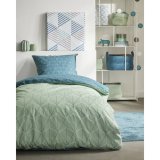Posteljina Stil plavo zelena Renforce 140x200