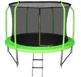 Trampolin Comfort s ljestvama, D244 cm, zeleni