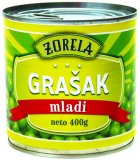 Grašak mladi Zorela, ocijeđena masa: 265 g