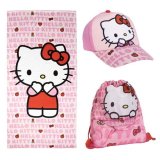 Set ručnik, kapica i gym vrećica Hello Kitty