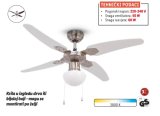 Stropni ventilator s LED svjetiljkom LIVARNO home 1 kom