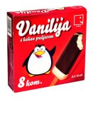 Sladoled štapić vanilija s kakao preljevom Smiješak, 560 ml