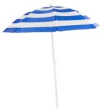 Suncobran za plažu bijelo-plavi