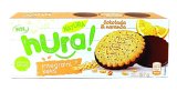 Integralni keks s okusom naranče preliven čokoladom Hura Ntura 157 g