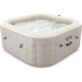 Bazen na napuhavanje Intex Spa Chevron Deluxe Square Bubble za 6 osoba