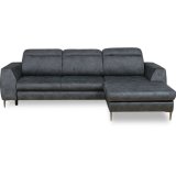 Forte kutna garnitura s ležajem i spremnikom 267x196x103 cm tamno siva