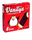 Sladoled štapić vanilija s kakao preljevom Smiješak, 560 ml