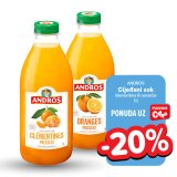 -20% na sok cijeđeni, klementina ili naranča Andros