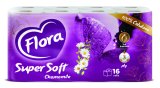 Toaletni papir Super Soft kamilica Flora, 3-sl., 16 rola