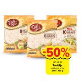 -50% na tortilje, odabrane vrste Delisun