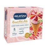Kornet vanilija-jagoda Gelatino 6 x 110 ml