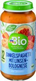 Povrtna kašica umak bolognese od leće sa špagetima od pira, 12+ mj., dmBio 250 g