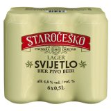 Pivo 4,8% alk.* Staročeško, 3 l (6 x 0,5 l)