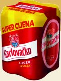 Pivo Karlovačko Limenka 4 x 500 ml