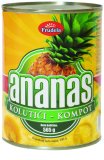 Ananas kompot kolutići Frudela, ocijeđena masa: 130 g