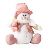 Božićni ukras sjedeći snjegović 27 cm
