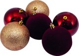 Božićna dekoracija kuglice, 8cm, 6 kom.