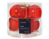 Kuglie za bor staklene crvena 6/1, 6 cm