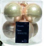 Božićne kugle 6/1, 8 cm, staklene Razne boje 1 pakiranje