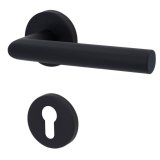 Kvaka za vrata Gar. Moskau II-rozeta, cilindar, mat crna