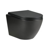 WC školjka Stil Remi Rimless black viseća