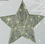 Božićna zvijezda Srebrna/Zlatna, 20 cm LED 1 komad