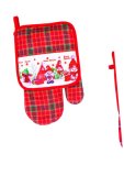 Rukavica + podmetač božićni 1 set