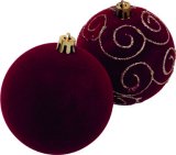 Plišane kuglice Božićna dekoracija 2/1