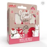 CUPID&COMET Igračka za mačke Blagdanske vunene loptice, u poklon kutiji, 4kom