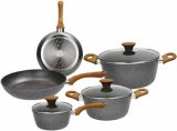 Set posuđa Stone&Wood Tognana stone nonstick premaz, posuđe pogodno za korištenje i na indukcijskim štednjacima, 8-dijelni 1 set