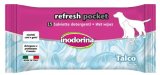 INODORINA REFRESH TALCUM džepne vlažne maramice za ljubimce, 15 komada