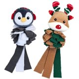 NOBBY Blagdanska interaktivna igračka za pse, plišana, razni oblici, 17 - 20 cm