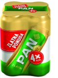 Pivo Lager 4,8% alk., Zlatni 5% alk.* Pan, 2 l (4 x 0,5 l)