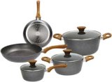 SET POSUĐA STONE&WOOD s non-stick stone premazom, 8-dijelni 1 set