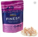 FISH4DOGS Finest Flakes, fileti bijele ribe s lososom, bez žitarica, 100g