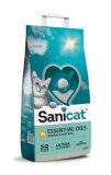 SANICAT Essensial Oils grudajući mineralni pijesak za mačke, bezmirisni ili mirisni ( White Jasmine ili Cedar/Eucaliptus), 10l