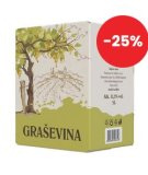 Graševina, bijelo kvalitetno vino Solbev 5 l