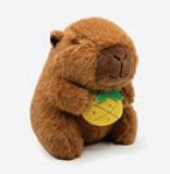 Plišana igračka kapibara s voćkom visina: 18 cm