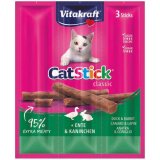 VITAKRAFT Cat Stick Classic, štapići s pačetinom i kunićevinom, 3 kom/18g