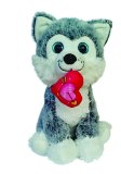 Igračka pliš husky sa srcem 24 cm, 1 kom