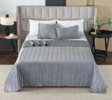 Prekrivač Stil Leaf sivi 220x240 cm