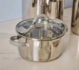 LONAC SA STAKLENIM POKLOPCEM 24 cm, inox 1 kom