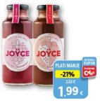  Voćni sok 100%, malina ili jagoda Joyce 0,25 l