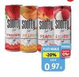  Gazirana voda s okusom, breskva, dinja, jagoda ili lychee Soofty 0,33 l